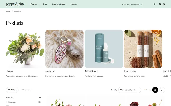 /collections/all — poppy & pine