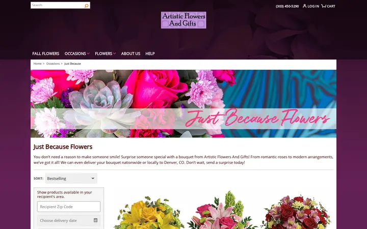 /just-because/cat1080022 — Artistic Flowers & Gifts