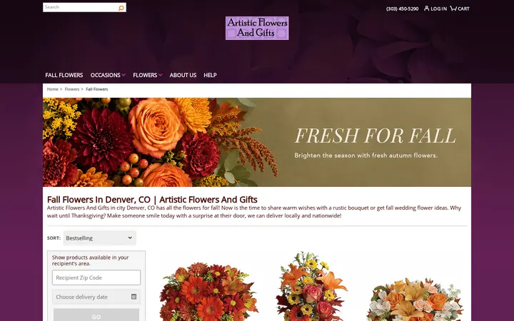 /fall-flowers/cat1080004 — Artistic Flowers & Gifts