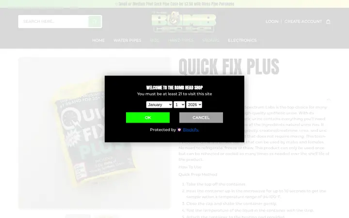 /collections/accessories/products/quick-fix-plus-1 — The Bomb Head Shop
