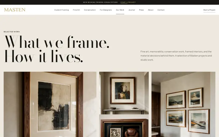 /portfolio — Masten Fine Framing & Gifts