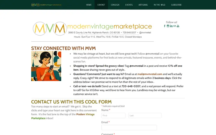 /contact.html — Modern Vintage Marketplace