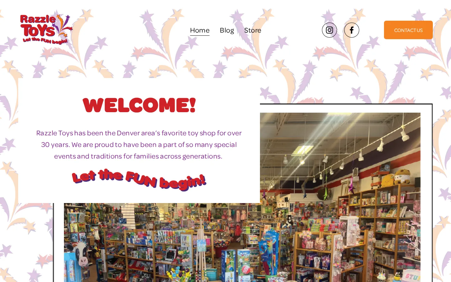 Captured website of Razzle Toys
