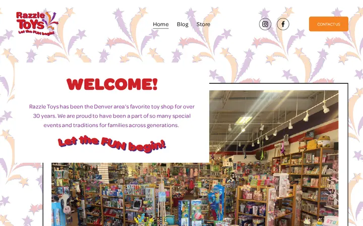Website of Razzle Toys