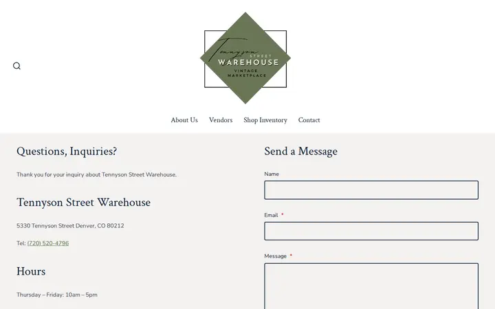 /contact — Tennyson Street Warehouse