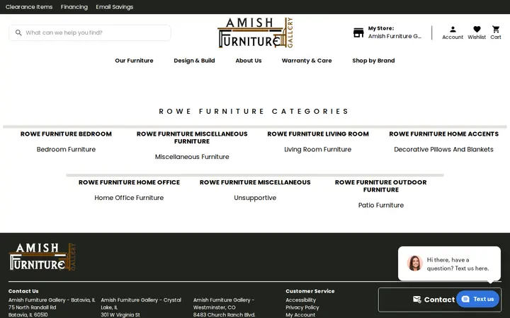 /rowe-furniture — Amish Furniture Gallery
