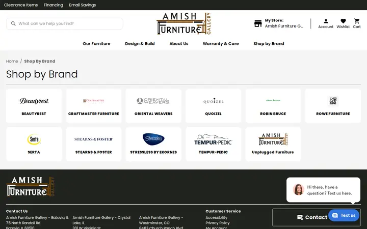 /brands — Amish Furniture Gallery