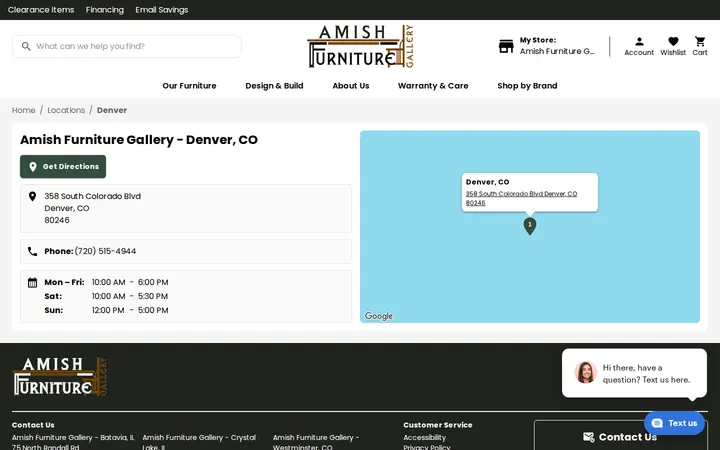 /locations/denver — Amish Furniture Gallery