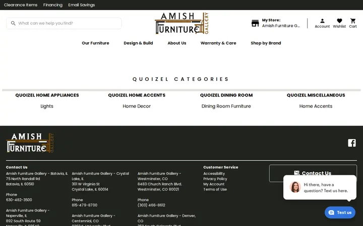 /quoizel — Amish Furniture Gallery