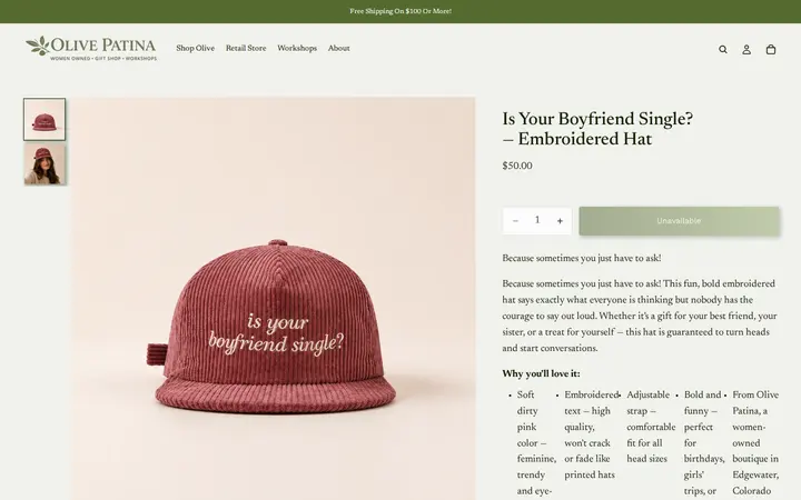 /products/olivepatina-com-products-is-your-boyfriend-single-hat — Olive Patina Denver