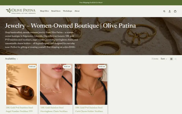 /collections/jewelry — Olive Patina Denver