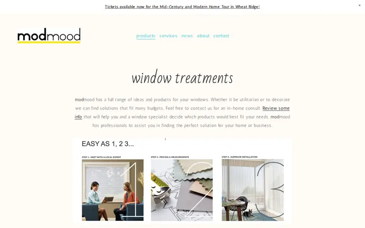 /window-treatments — modmood and RETRO Consignment