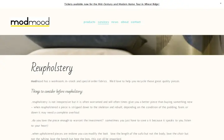 /upolstery — modmood and RETRO Consignment