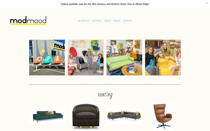 Website of modmood and RETRO Consignment