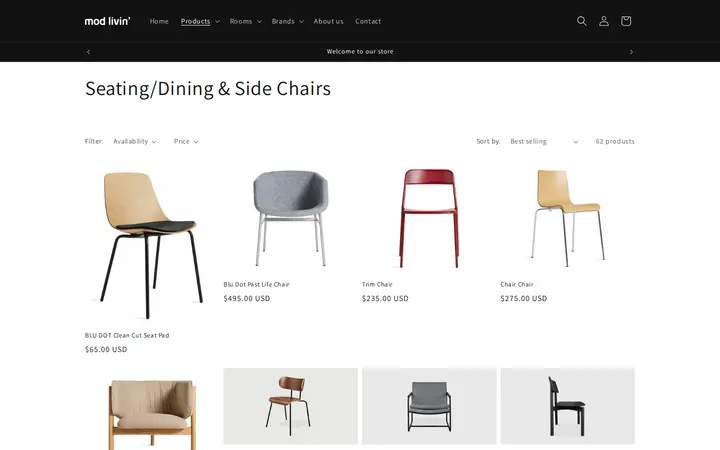 /collections/seating-dining-side-chairs — Mod Livin' New and Vintage Modern Furniture