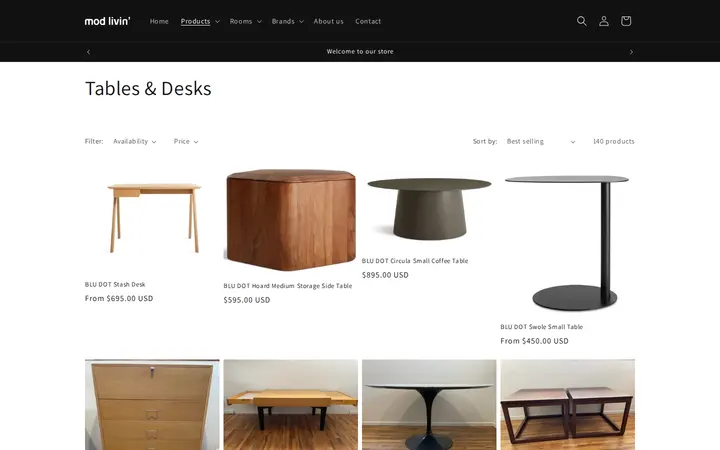 /collections/tables-desks — Mod Livin' New and Vintage Modern Furniture