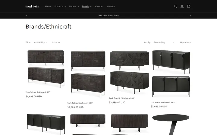 /collections/brands-ethnicraft — Mod Livin' New and Vintage Modern Furniture