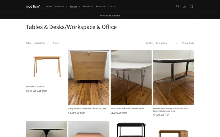 /collections/tables-desks-workspace-office — Mod Livin' New and Vintage Modern Furniture