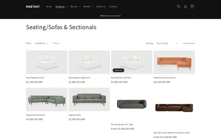 /collections/seating-sofas-sectionals — Mod Livin' New and Vintage Modern Furniture