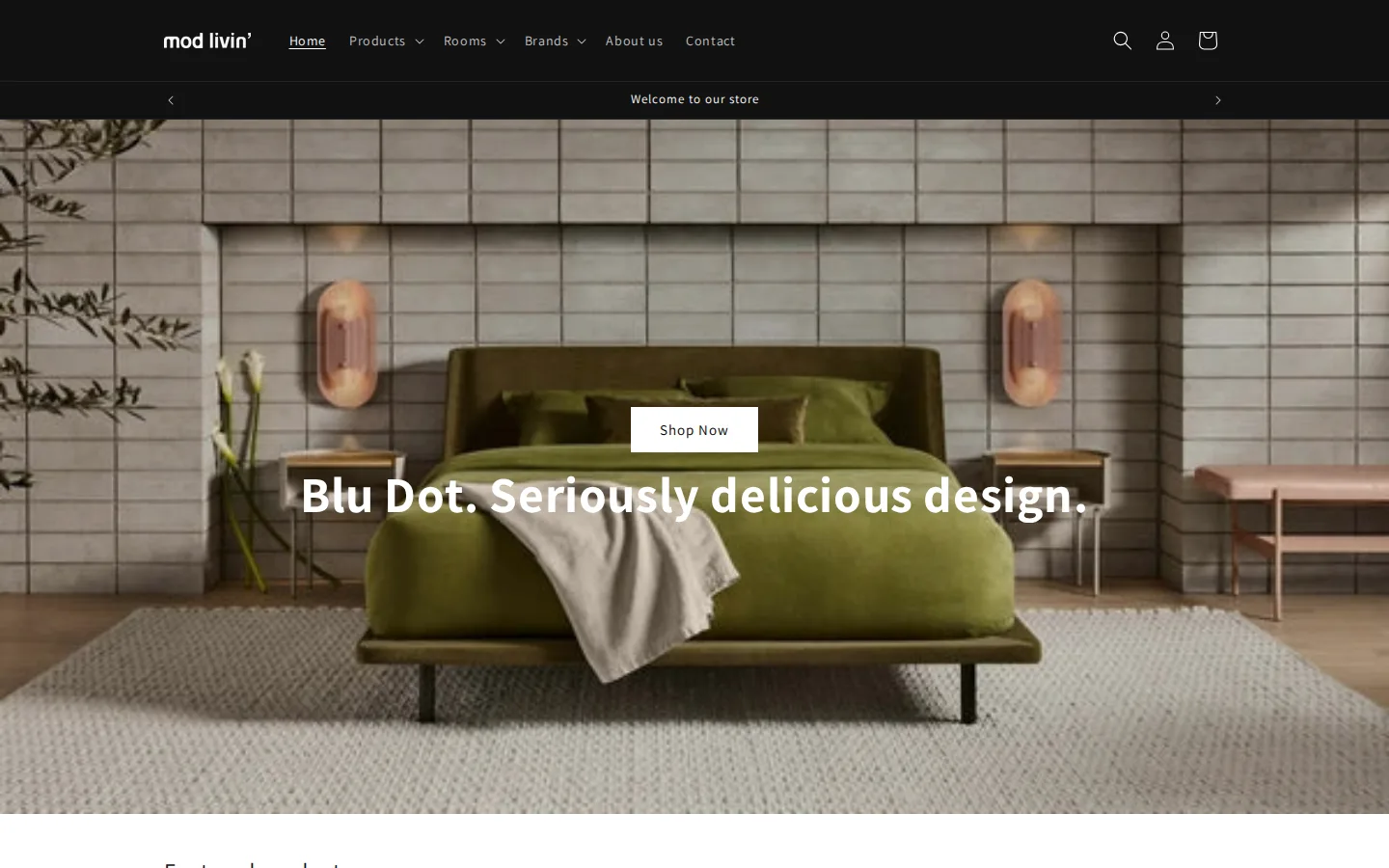 Captured website of Mod Livin' New and Vintage Modern Furniture