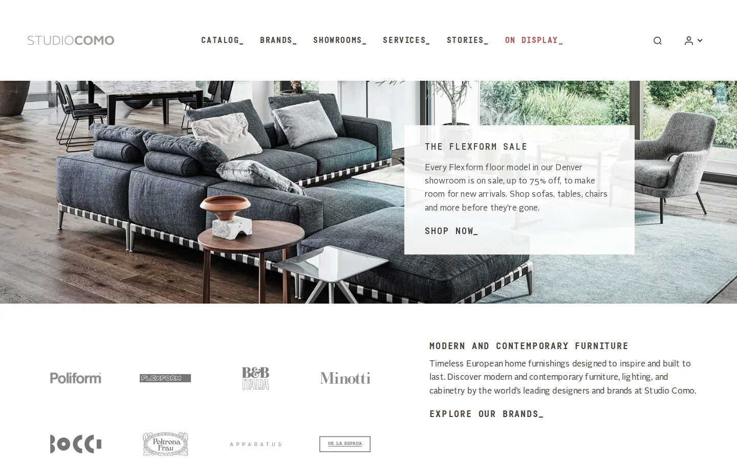 Captured website of Studio Como, Inc.