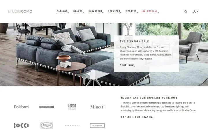 Website of Studio Como, Inc.