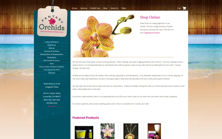 /shop — Fantasy Orchids Inc.