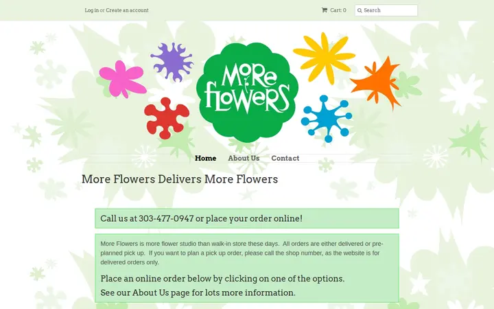 Website of More Flowers, LLC