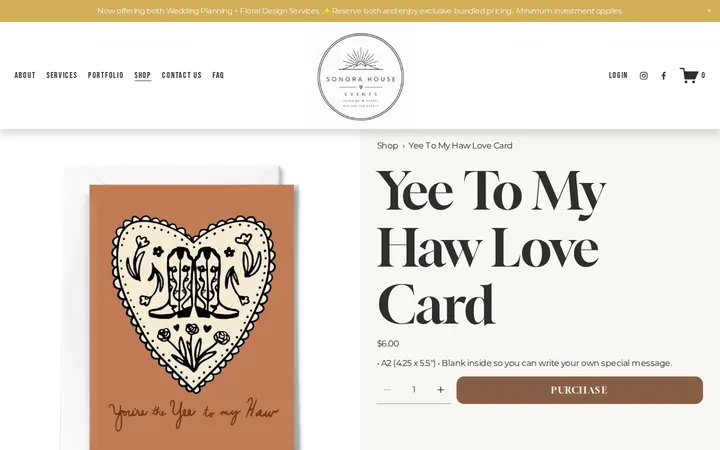 /shop/p/yee-to-my-haw-love-card — Sonora House Events