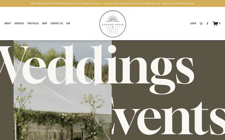 Website of Sonora House Events