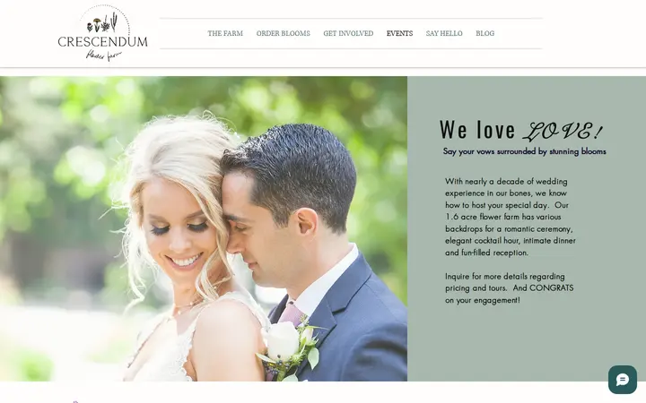 /weddings — Crescendum Flower Farm