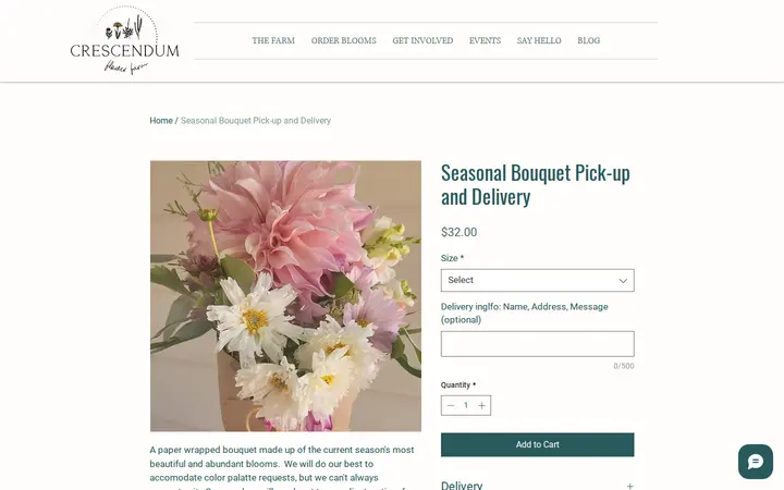 /product-page/seasonal-bouquet — Crescendum Flower Farm