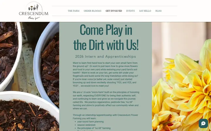 /internship — Crescendum Flower Farm