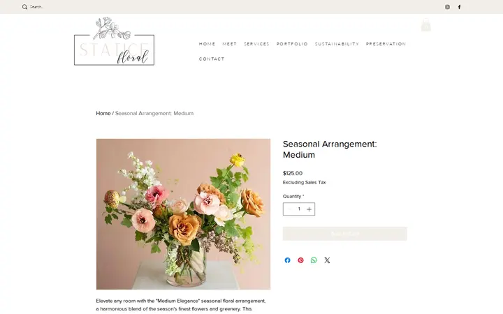 /product-page/seasonal-arrangement-medium — Statice Floral