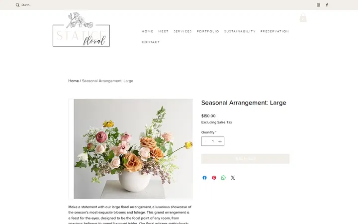 /product-page/seasonal-arrangement-large — Statice Floral