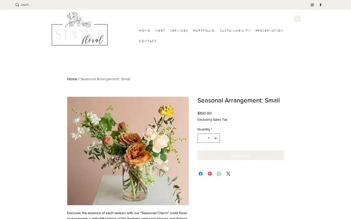 /product-page/seasonal-arrangement-small — Statice Floral