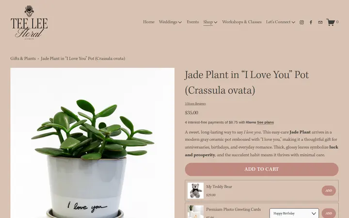 /gifts-plants/p/jade-plant-i-love-you-pot-gift — TeeLee Floral and Events