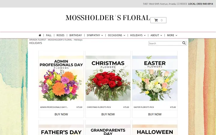 /holidays.php — Mossholder's Floral