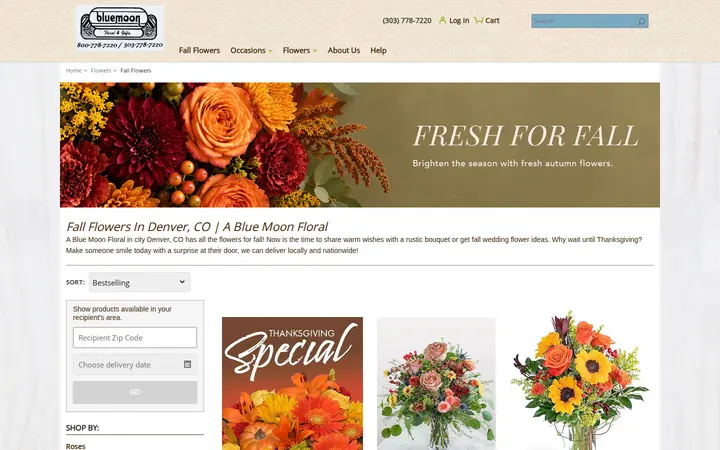 /fall-flowers/cat1080004 — A Blue Moon Floral
