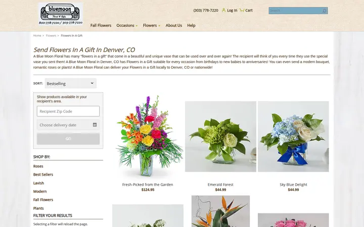 /flowers-in-a-gift/cat1080003 — A Blue Moon Floral