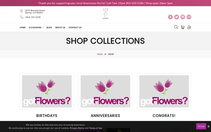 /shop — Bouquets