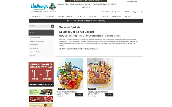 /cat-gifts/gourmet-gift-baskets — Veldkamp's Flowers & Gifts