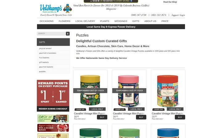 /cat-gifts/vintage-cavallini-puzzles — Veldkamp's Flowers & Gifts