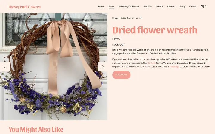 /shop/p/dried-flower-wreath — Harvey Park Flowers