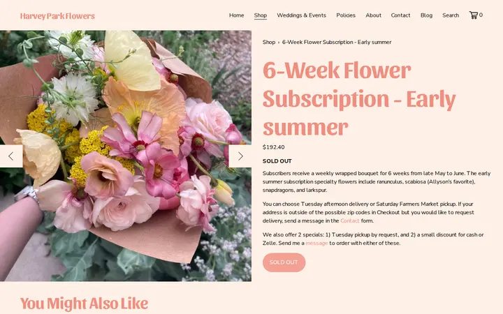 /shop/p/weekly-flower-subscription-spring-rdlt8 — Harvey Park Flowers