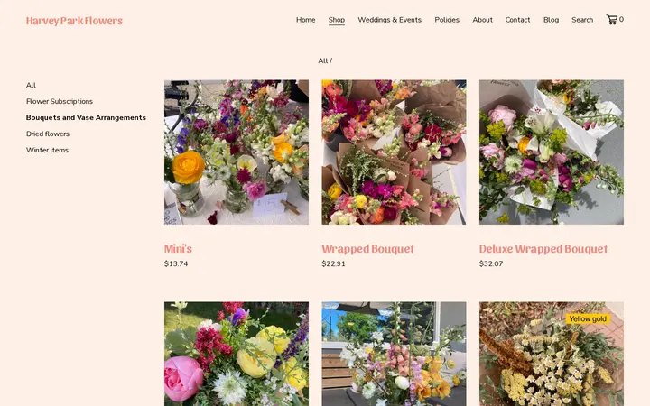 /shop/arrangements — Harvey Park Flowers