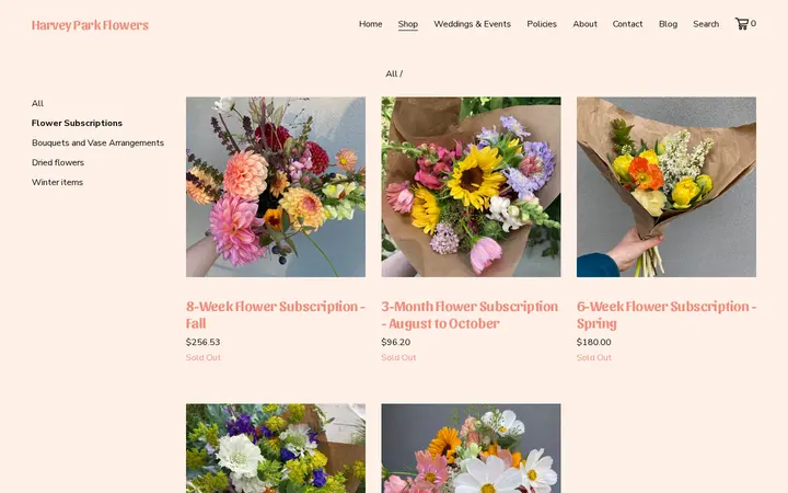 /shop/flower-subscription — Harvey Park Flowers