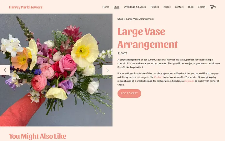 /shop/p/large-vase-arrangement — Harvey Park Flowers