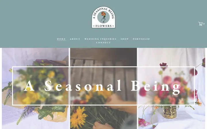 Website of A Seasonal Being Flowers