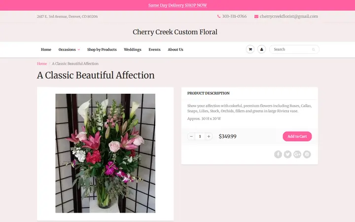 /products/a-beautiful-affection — Cherry Creek Custom Floral